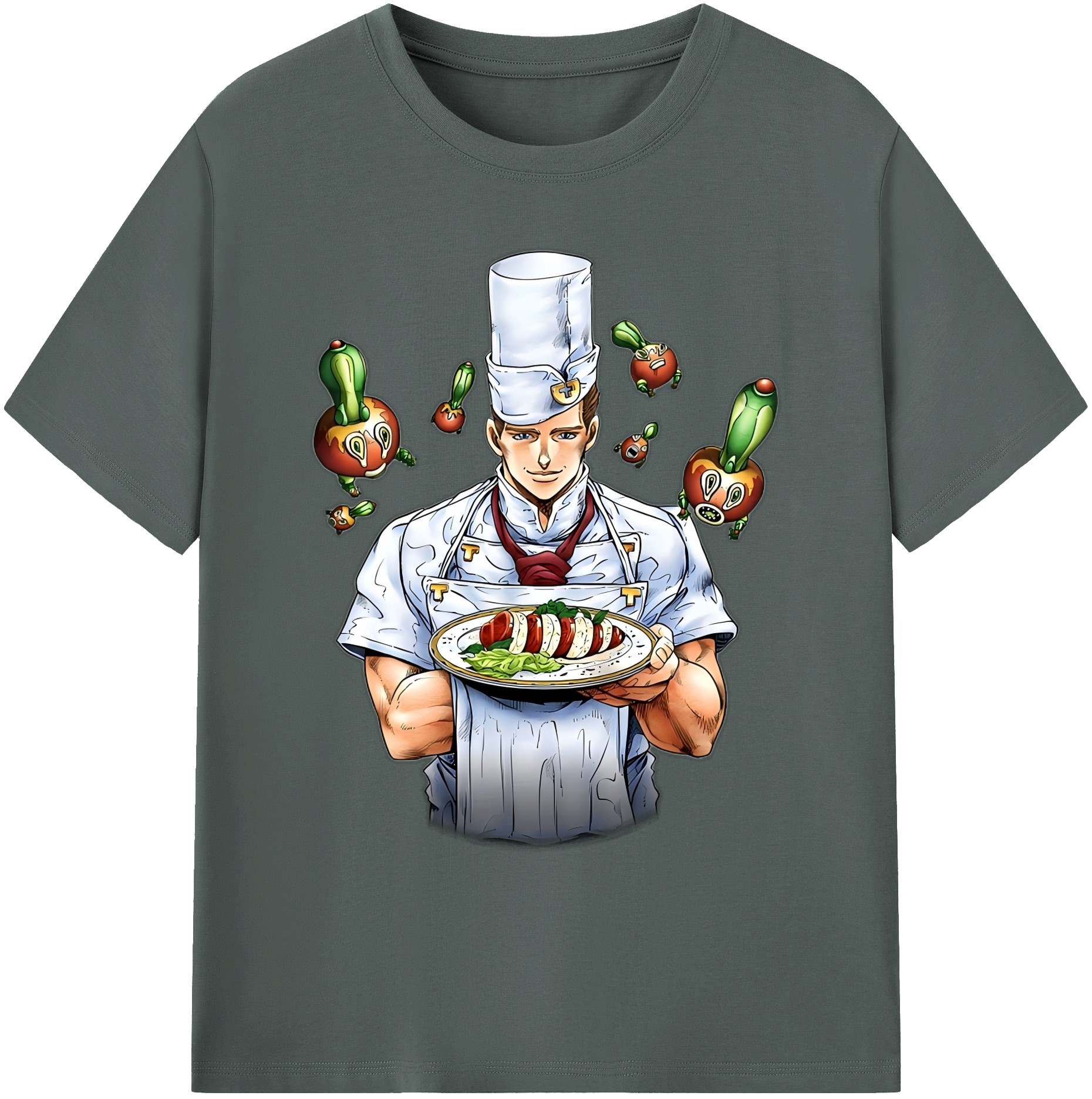 （画像用） ジョジョの奇妙な冒険 Tonio Trussardi JoJo's Bizarre Adventure トニオ?トラッサルディ 綿100％ メンズ半袖Tシャツ｜肌触りやわらか＆通気性